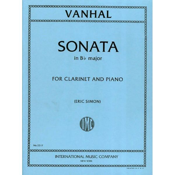 International Music Company Vanhal Sonate B-Dur Klarinette