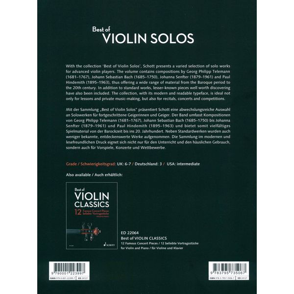 Schott Best of Violin Solos
