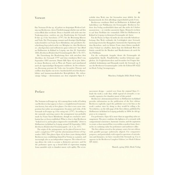 Henle Verlag Beethoven Notturno D-Dur Viola