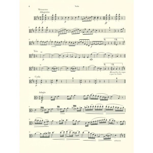 Henle Verlag Beethoven Notturno D-Dur Viola