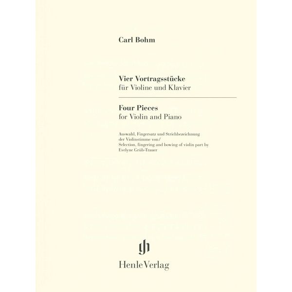 Henle Verlag Bohm Vier Vortragsstücke
