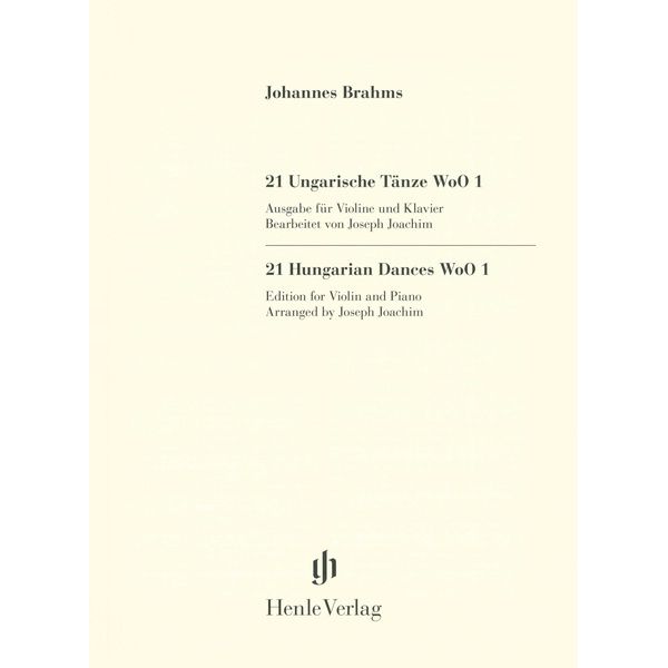 Henle Verlag Brahms 21 Ungarische Tänze