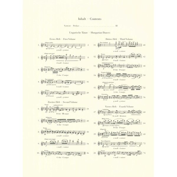 Henle Verlag Brahms 21 Ungarische Tänze