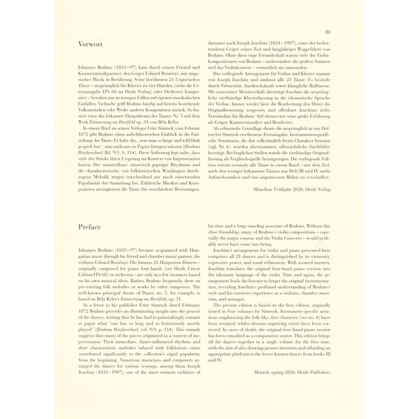 Henle Verlag Brahms 21 Ungarische Tänze