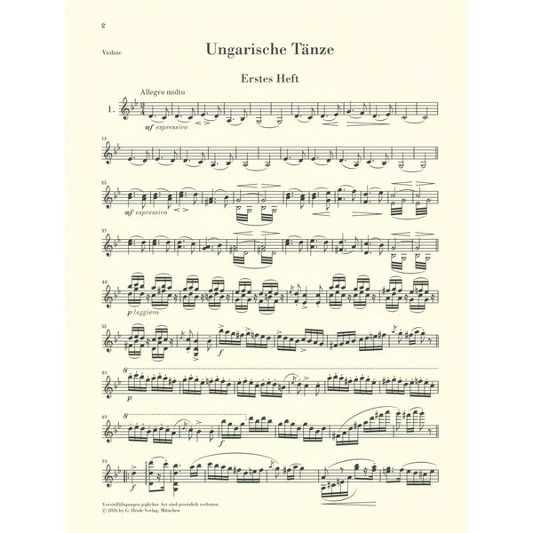 Henle Verlag Brahms 21 Ungarische Tänze