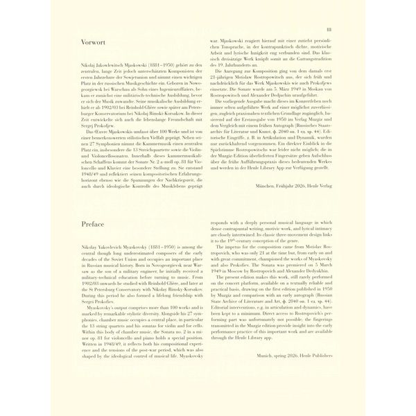 Henle Verlag Mjaskowski Sonate Nr. 2