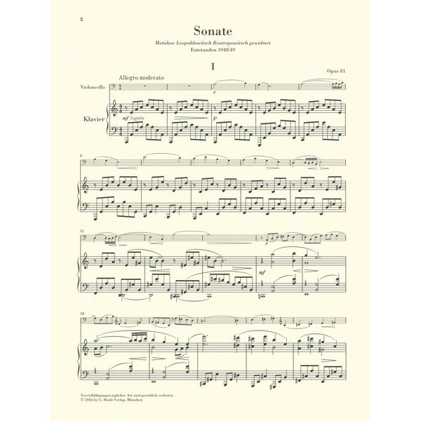 Henle Verlag Mjaskowski Sonate Nr. 2