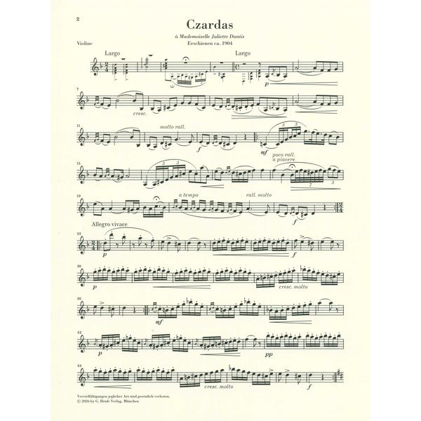 Henle Verlag Monti Czardas