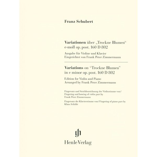 Henle Verlag Schubert Trockne Blumen