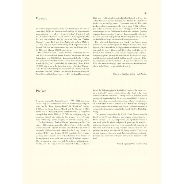 Henle Verlag Schubert Trockne Blumen