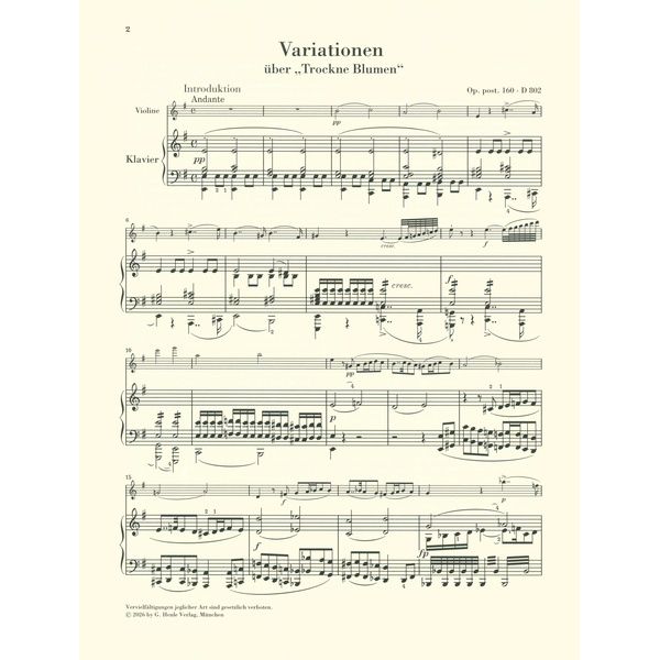 Henle Verlag Schubert Trockne Blumen