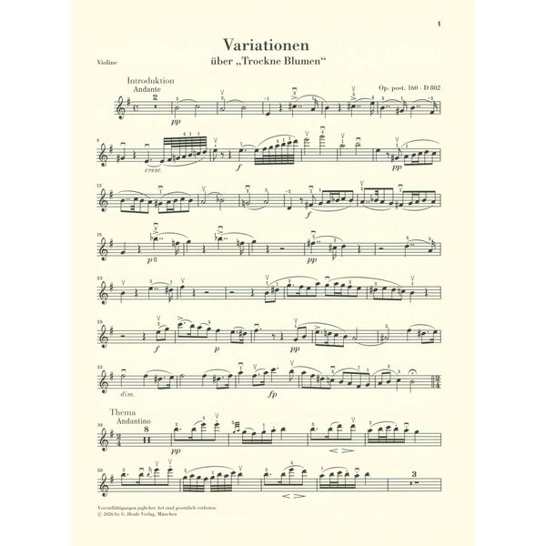 Henle Verlag Schubert Trockne Blumen