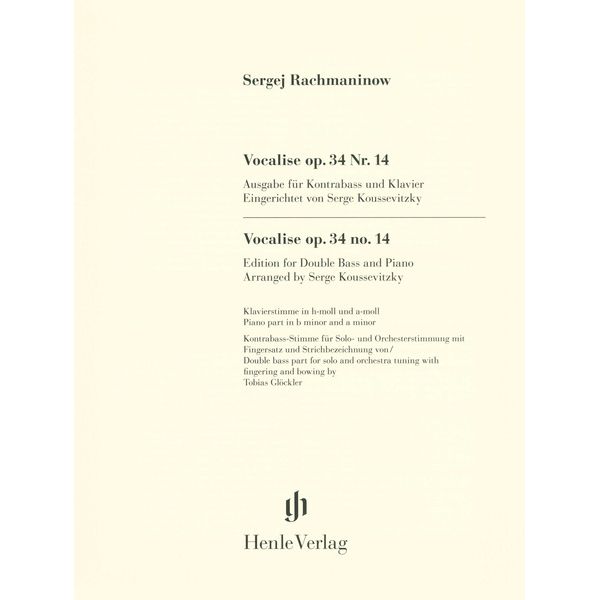 Henle Verlag Rachmaninow Vocalise op. 34