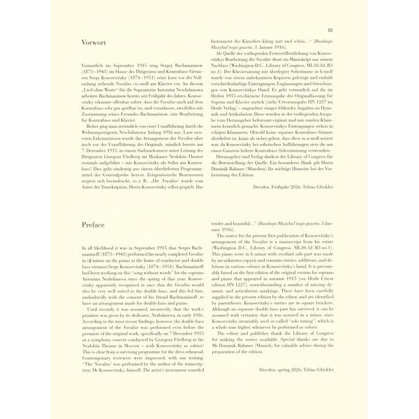 Henle Verlag Rachmaninow Vocalise op. 34