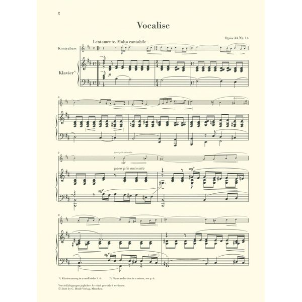Henle Verlag Rachmaninow Vocalise op. 34