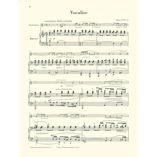 Henle Verlag Rachmaninow Vocalise op. 34