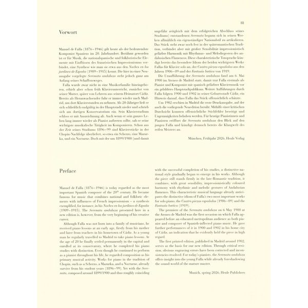 Henle Verlag Falla Serenata andaluza