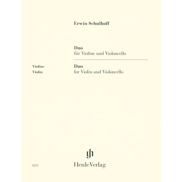 Henle Verlag Schulhoff Duo Violine/Cello