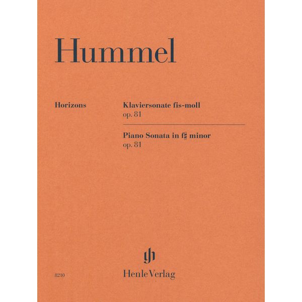 Henle Verlag Hummel Klaviersonate fis-moll