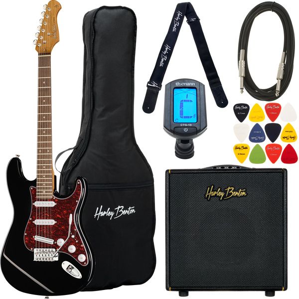 Harley Benton ST-62BK HotRod DNAFX AmP15 Set