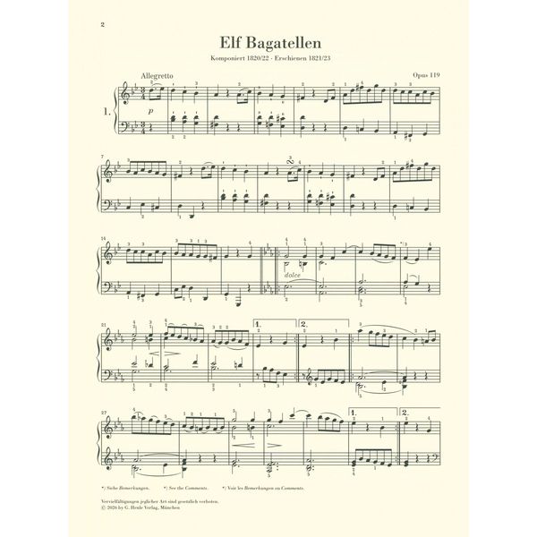 Henle Verlag Beethoven Elf Bagatellen