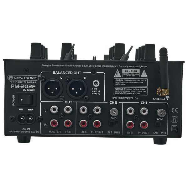 Omnitronic PM-202F Headphone Bundle