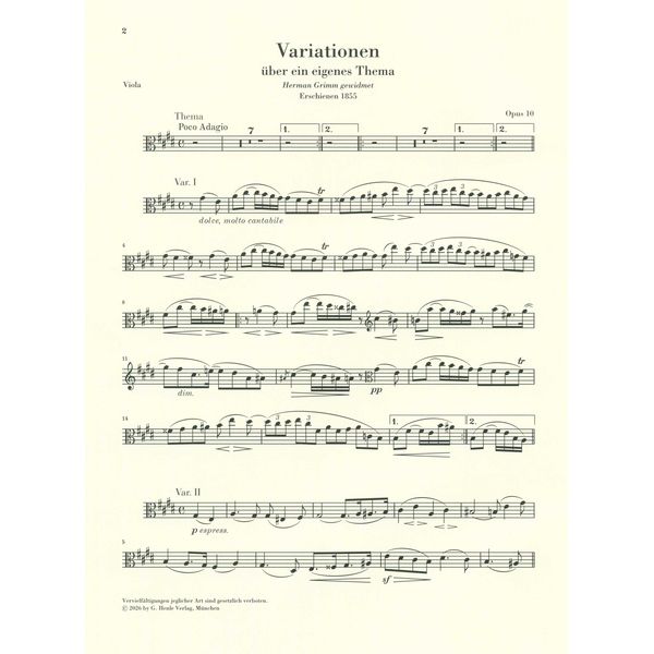 Henle Verlag Joachim Variationen op. 10