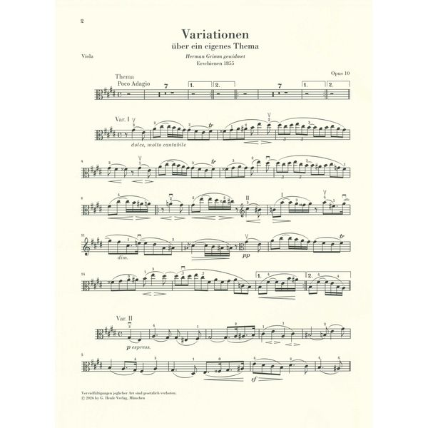 Henle Verlag Joachim Variationen op. 10