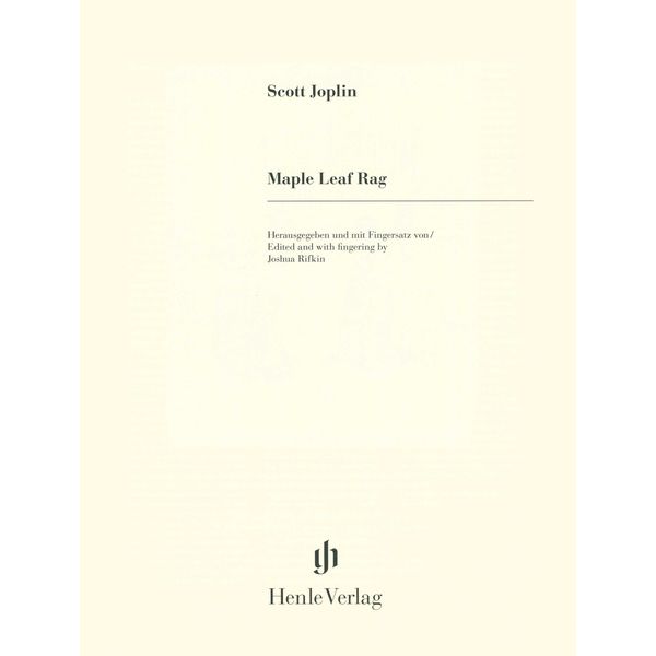 Henle Verlag Joplin Maple Leaf Rag
