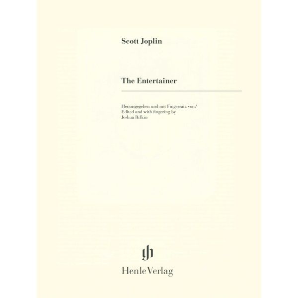 Henle Verlag Joplin The Entertainer
