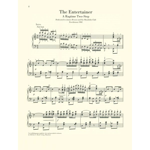 Henle Verlag Joplin The Entertainer