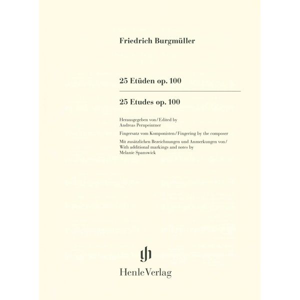Henle Verlag Burgmüller 25 Etüden