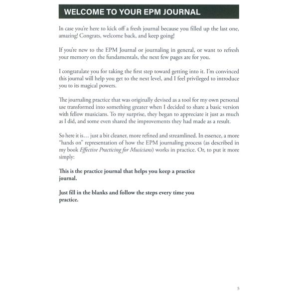 Benny Greb EPM Journal