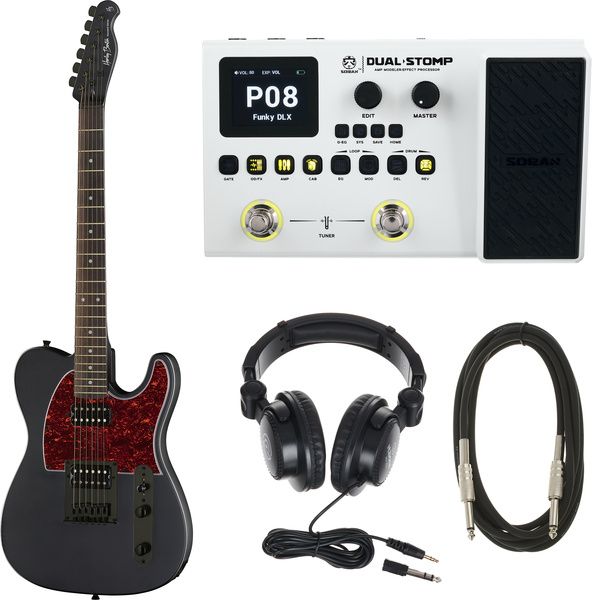 Harley Benton TE-20HH SBK w/Soran Dual Stomp