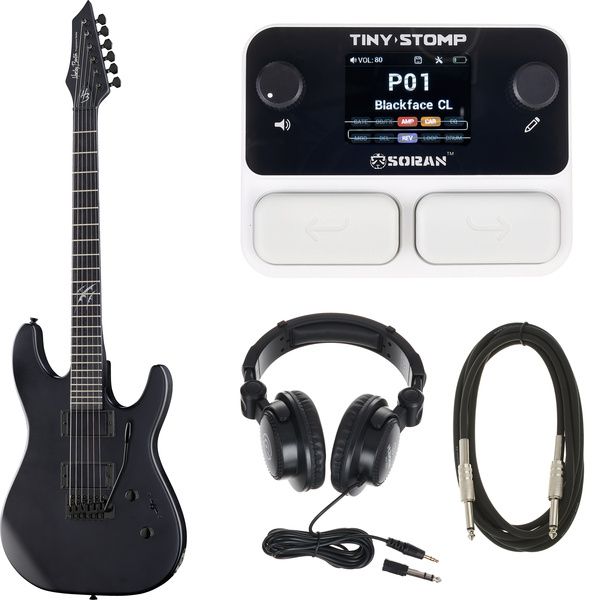Harley Benton HBWY-25 BKS w/Soran Tiny Stomp