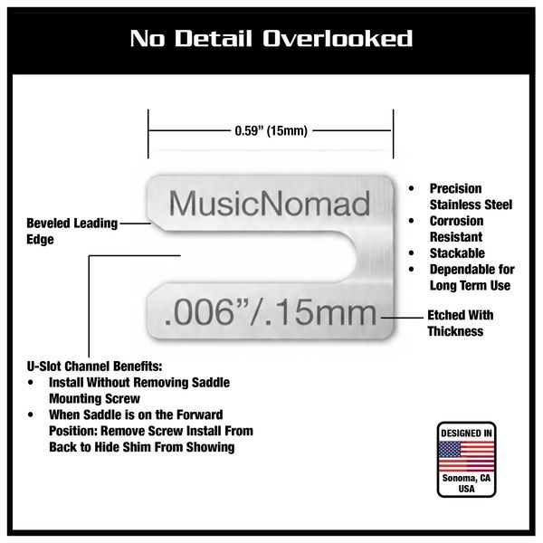 MusicNomad Saddle & Nut Shim MN 633