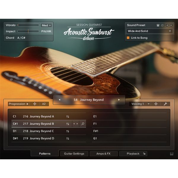 Native Instruments SG Acoustic Sunburst Deluxe