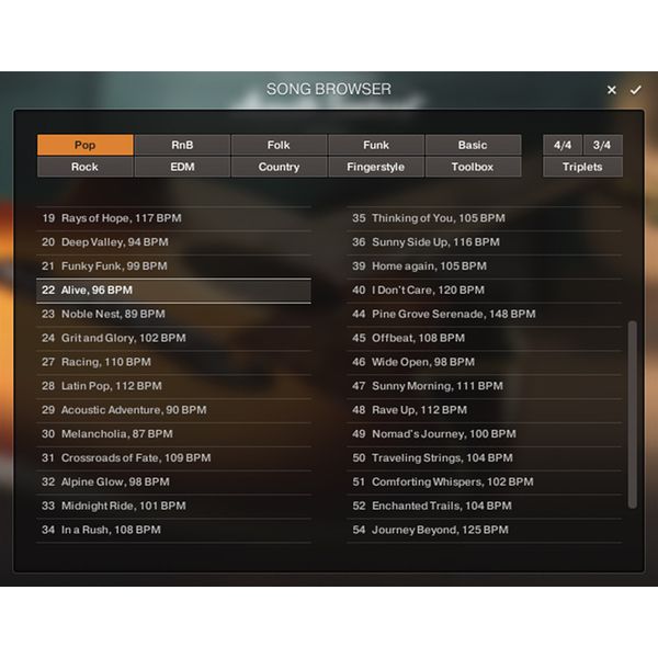 Native Instruments SG Acoustic Sunburst Deluxe