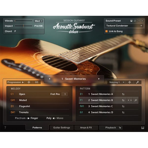 Native Instruments SG Acoustic Sunburst Deluxe