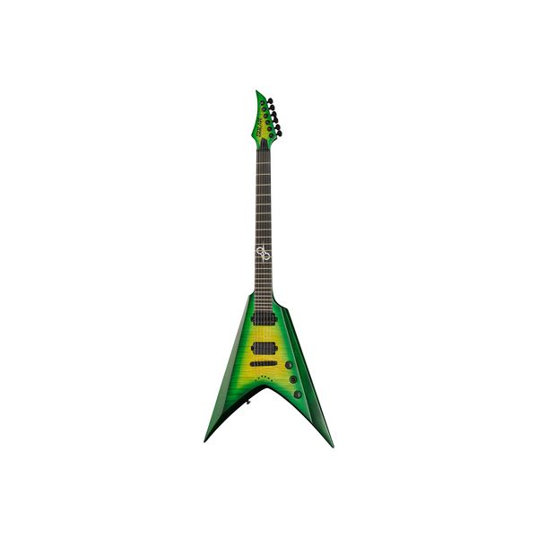 Solar Guitars V2.6LB Flame Lime Burs B-Stock