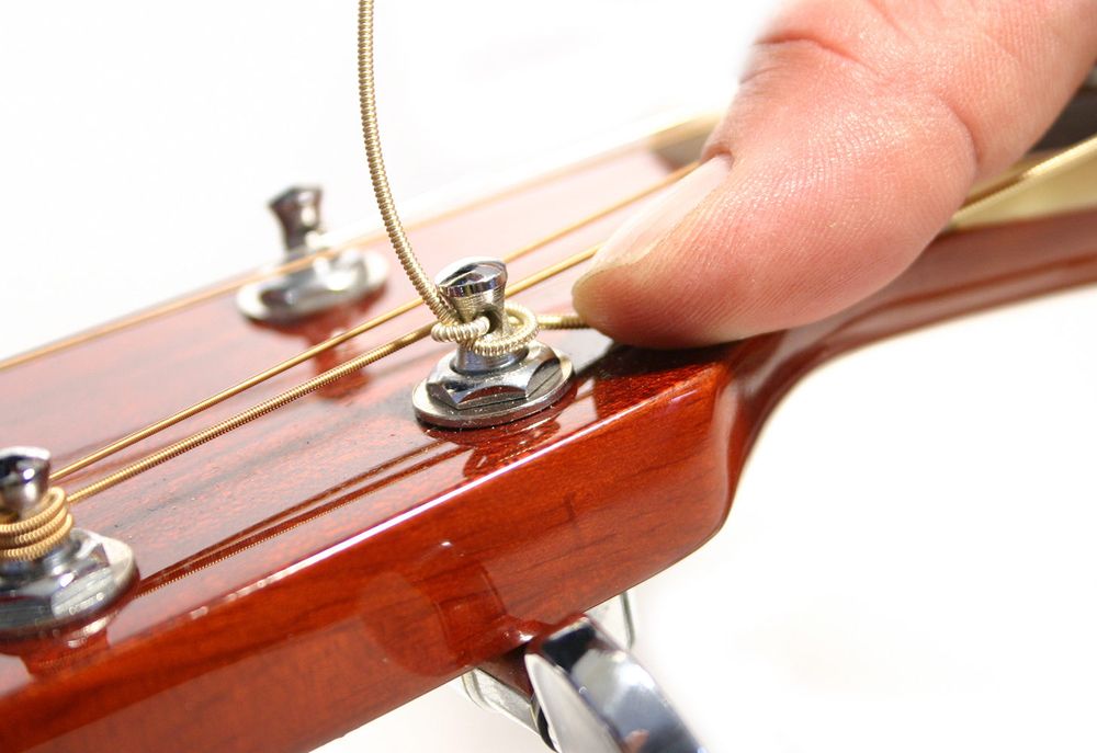 Saiten Aufziehen Akustikgitarre Musikhaus Thomann