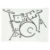 Design-Studio Worms Sticker Drums Anthracite