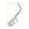 Design-Studio Worms Sticker Alto Sax Anthracite