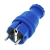 PCE Rubber Safety Plug EU Blue