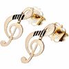 Rockys Stud Earrings Treble Clef G