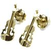 Rockys Stud Earrings Violin Gold