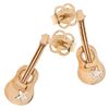 Rockys Earrings Western Guitar Gold