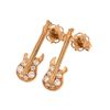 Rockys Stud Earrings E-Guitar Gold