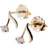Rockys Stud Earrings Quaver Gold