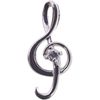 Rockys Pendant Treble Clef Silver Gem